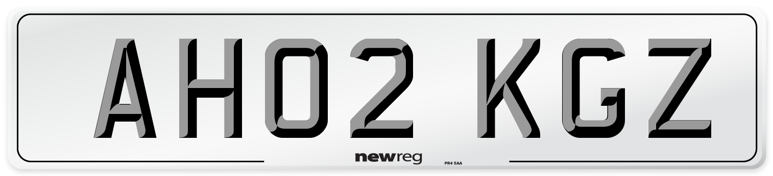 AH02 KGZ Number Plate from New Reg